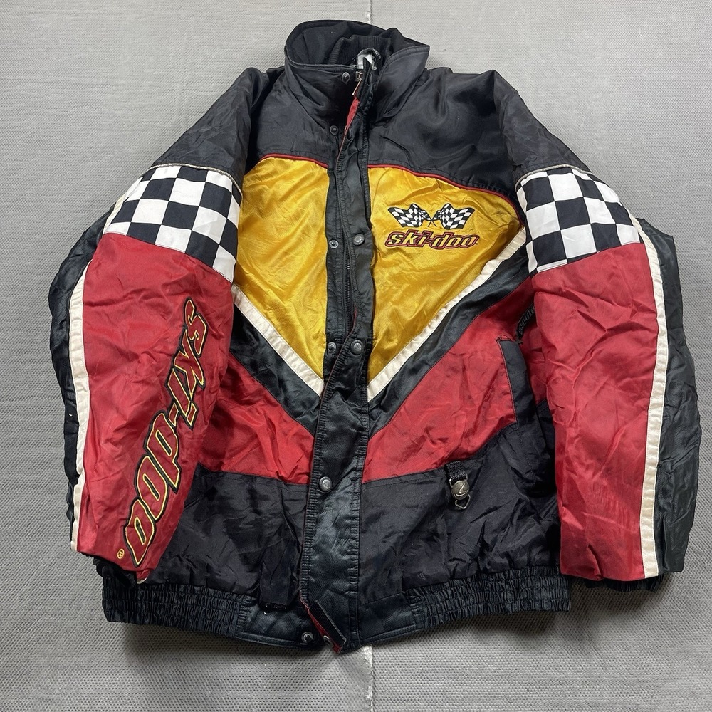 Vintage Ski Doo Jacket Mens‎ Large? Bombardier Racing Color Block Insulated See